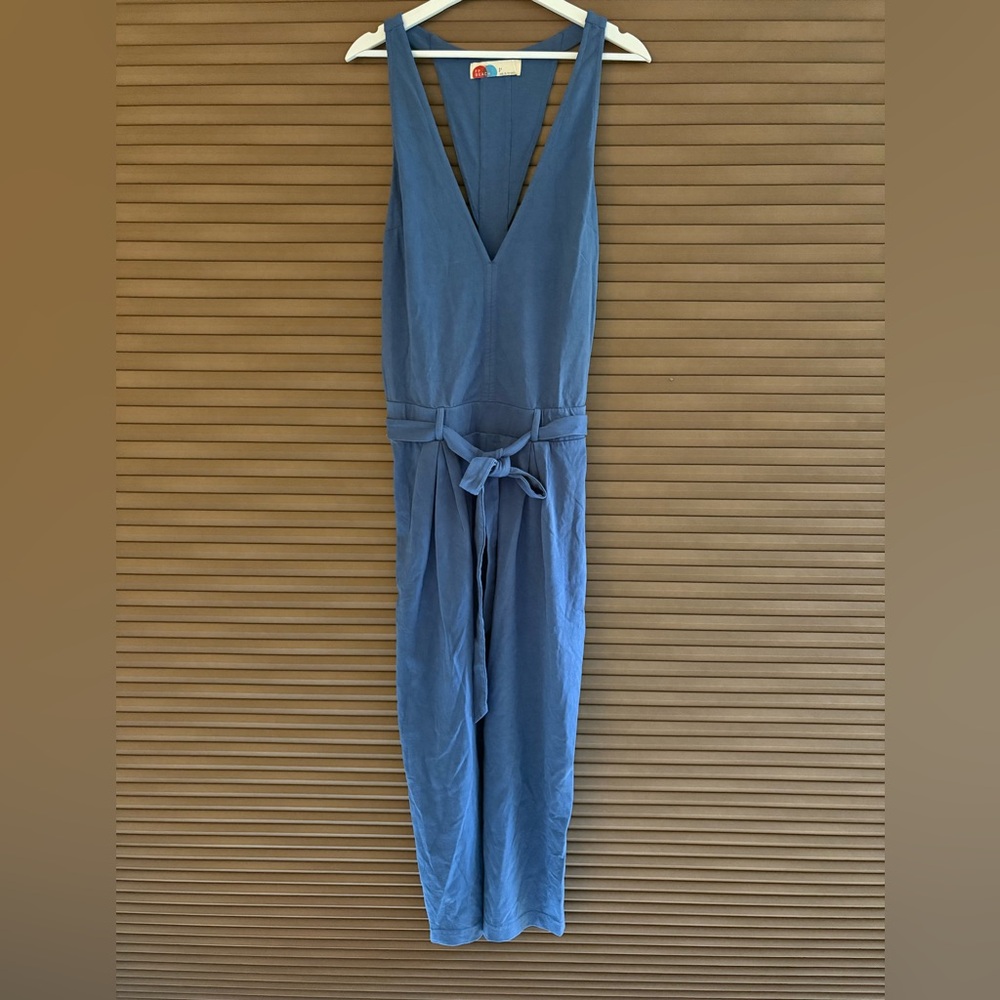 NWOT FP Beach Elegant Deep Blue Sleeveless Jumpsuit